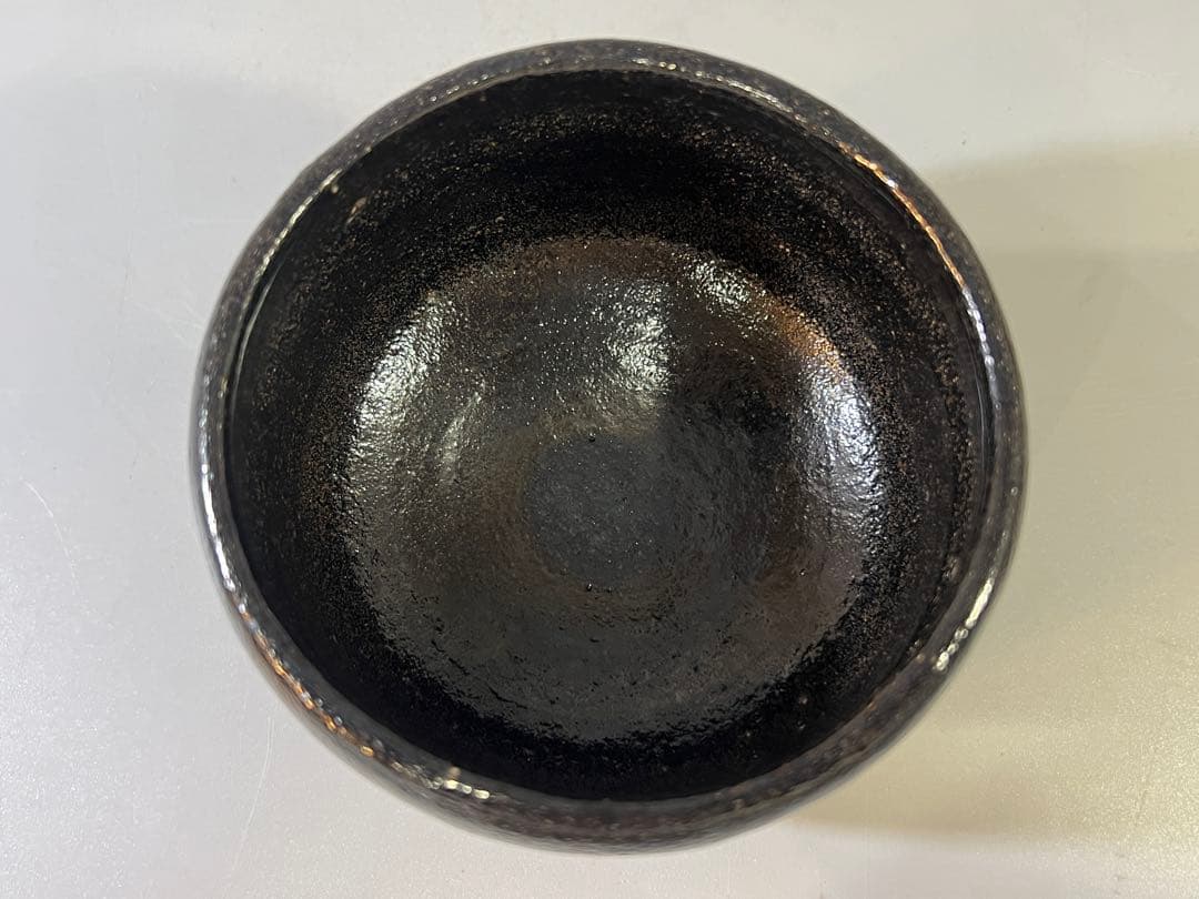 DT754 茶道具 久楽黒茶碗