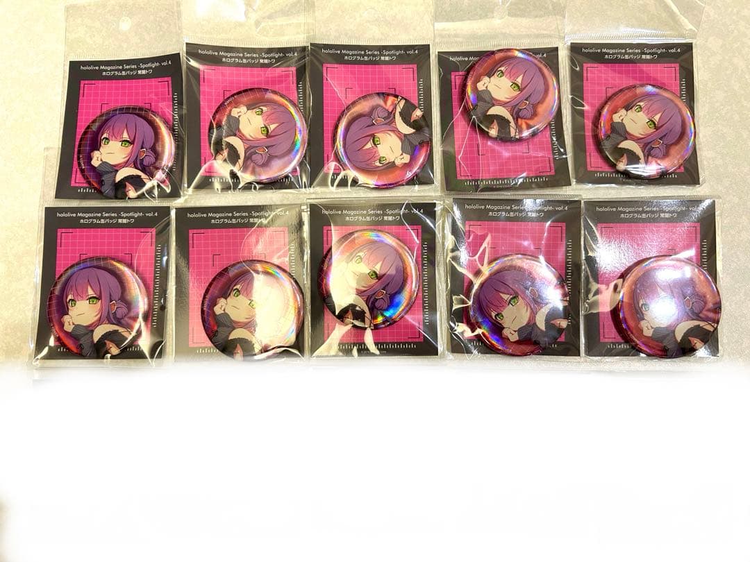 ホロライブ　マガジンシリーズ　Spotlight 常闇トワ　缶バッジ　10個