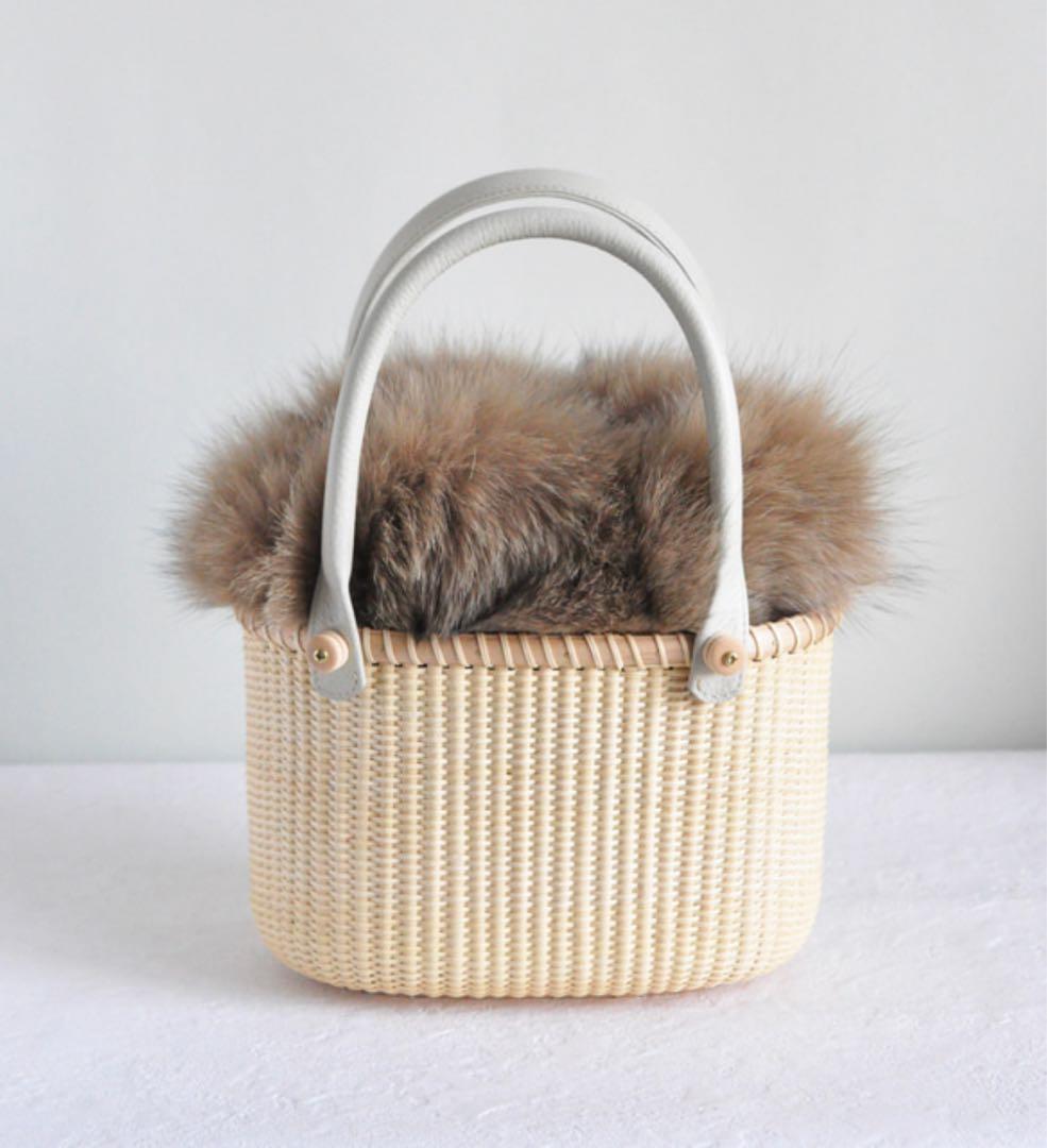 【SALE】ナンタケットバスケットファー付き内袋！floral New York