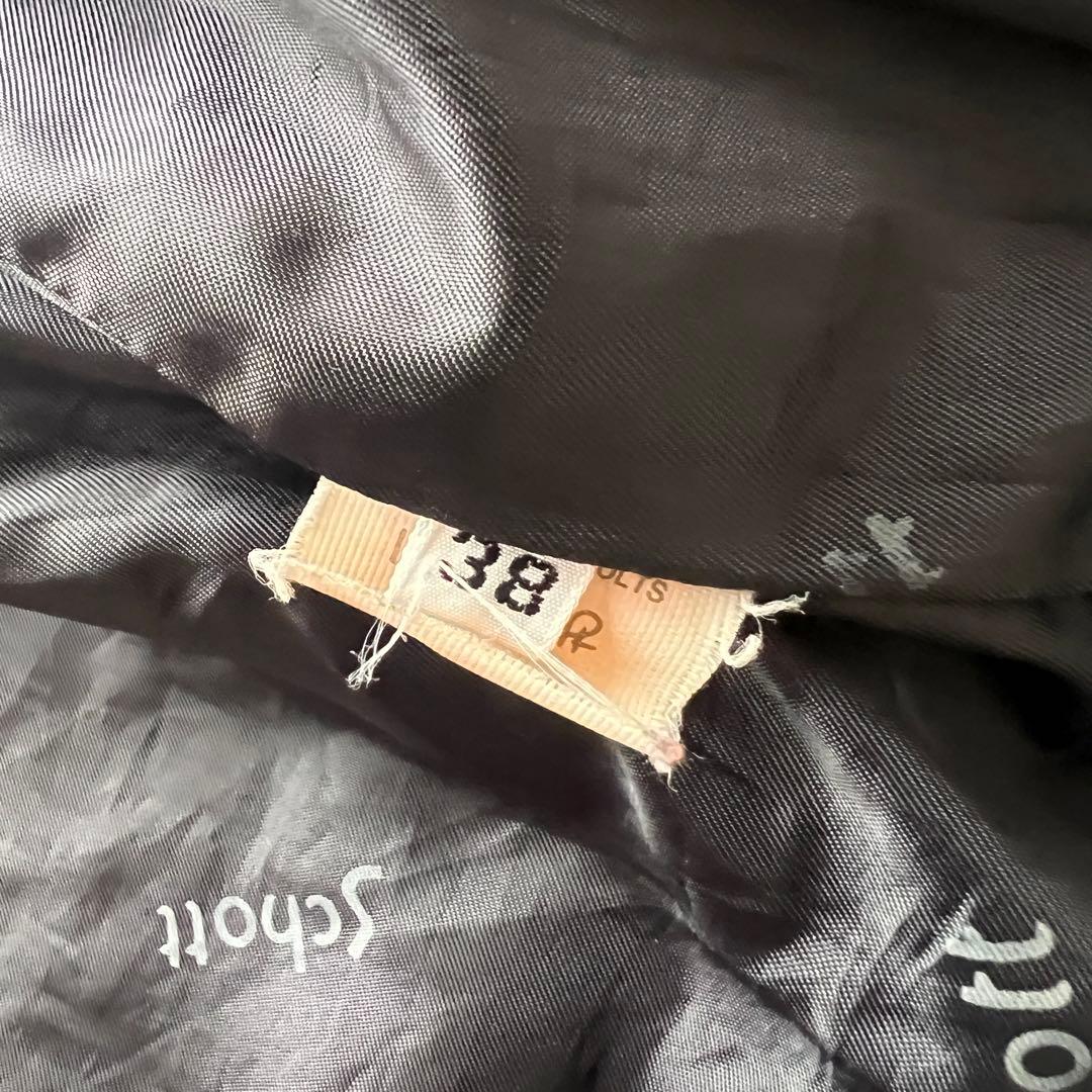 美品✨ショット シングルライダージャケット レザー ジップアップ ブラック 38