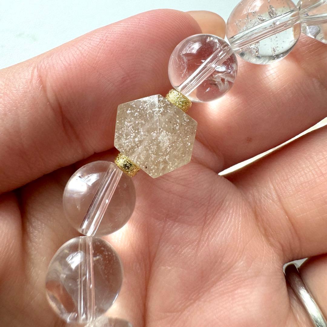 一点物　天然石　ハンドメイドブレス　リビアングラス　ハート　カット　リビアン