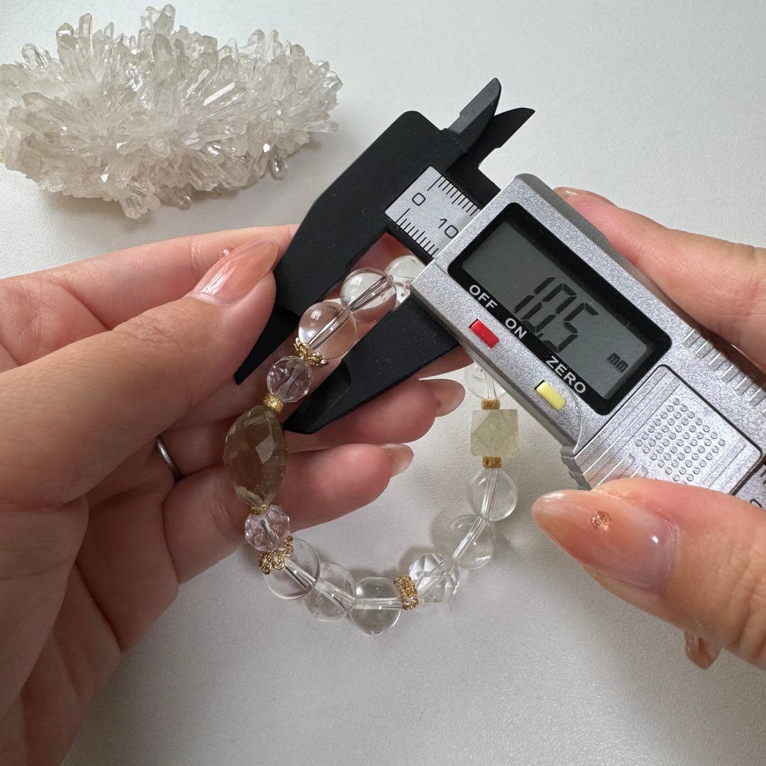 一点物　天然石　ハンドメイドブレス　リビアングラス　ハート　カット　リビアン