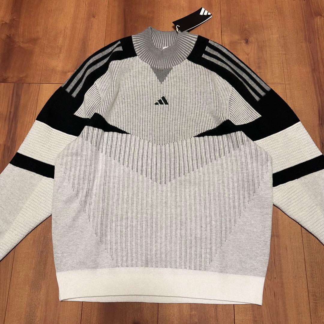 モックネック　ビックシルエット　長袖　ニット　レザースカート　セットアップ　秋冬