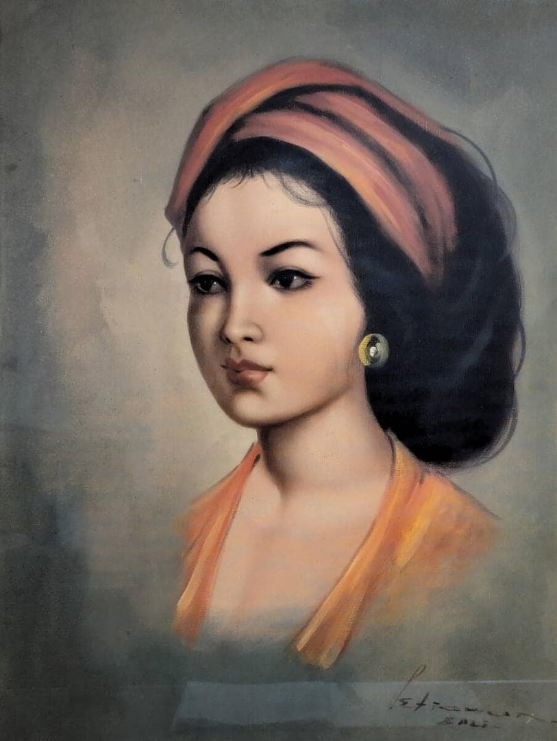 【真作】絵画　油彩12号　美しき女性の肖像画　柔らかな表現力　U147