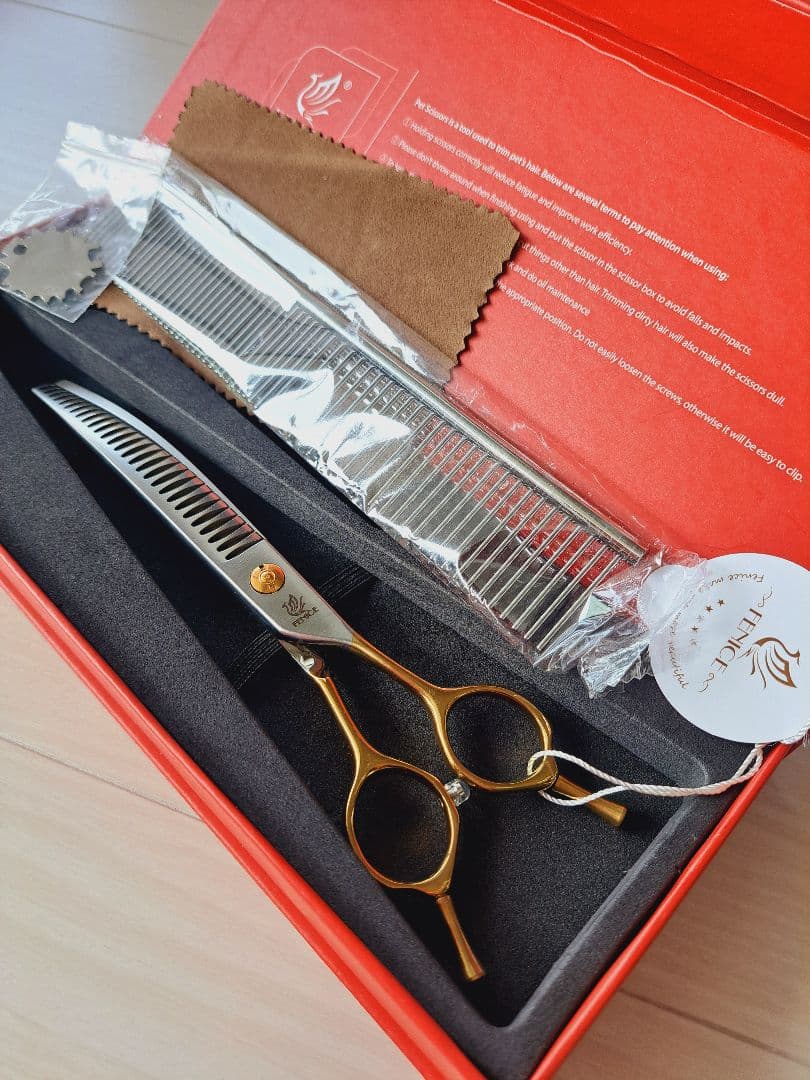 新品★フェニーチェ 7in カーブセニングシザー★トリミングシザー