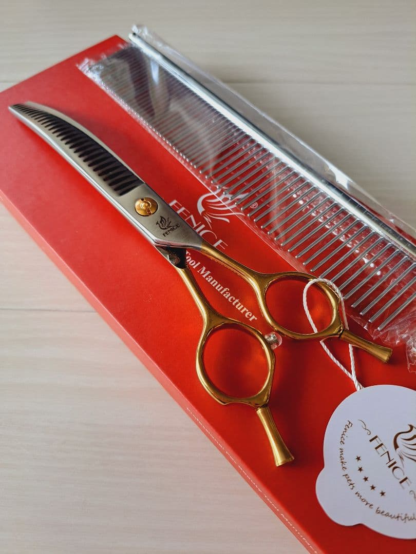 新品★フェニーチェ 7in カーブセニングシザー★トリミングシザー