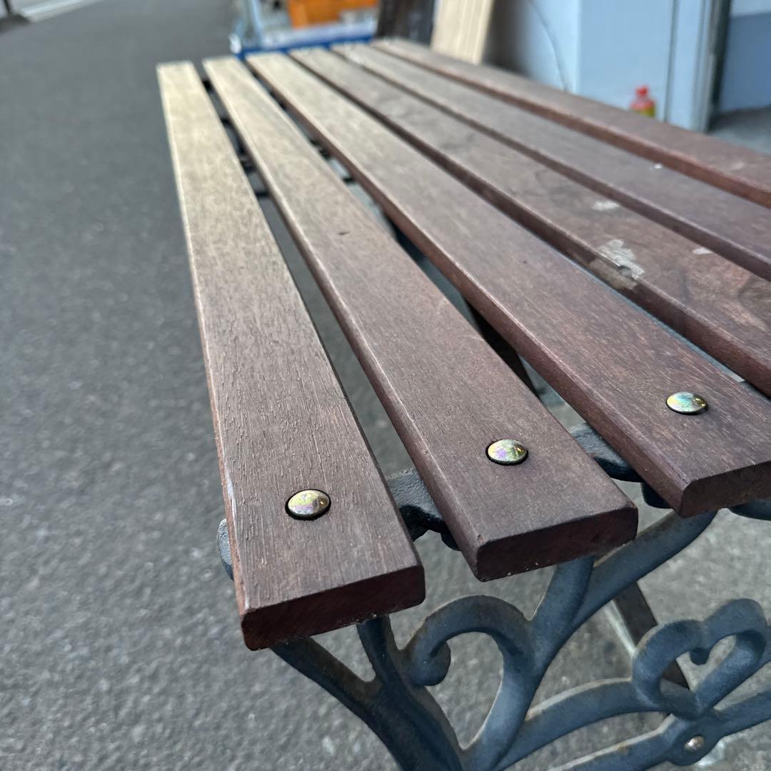 t*o様 ハートの装飾　木製ベンチ