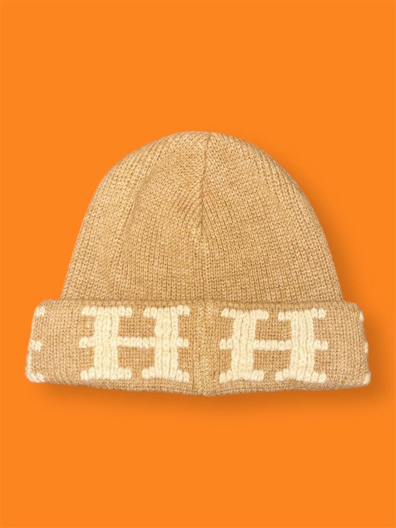 HERMES エルメス カシミヤ ニット帽 ビーニー 『 Hロゴ 』マルジェラ期