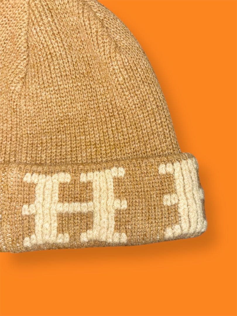 HERMES エルメス カシミヤ ニット帽 ビーニー 『 Hロゴ 』マルジェラ期