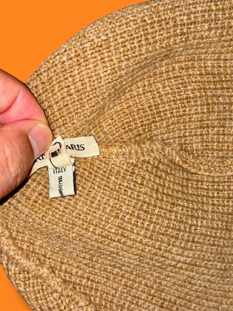 HERMES エルメス カシミヤ ニット帽 ビーニー 『 Hロゴ 』マルジェラ期