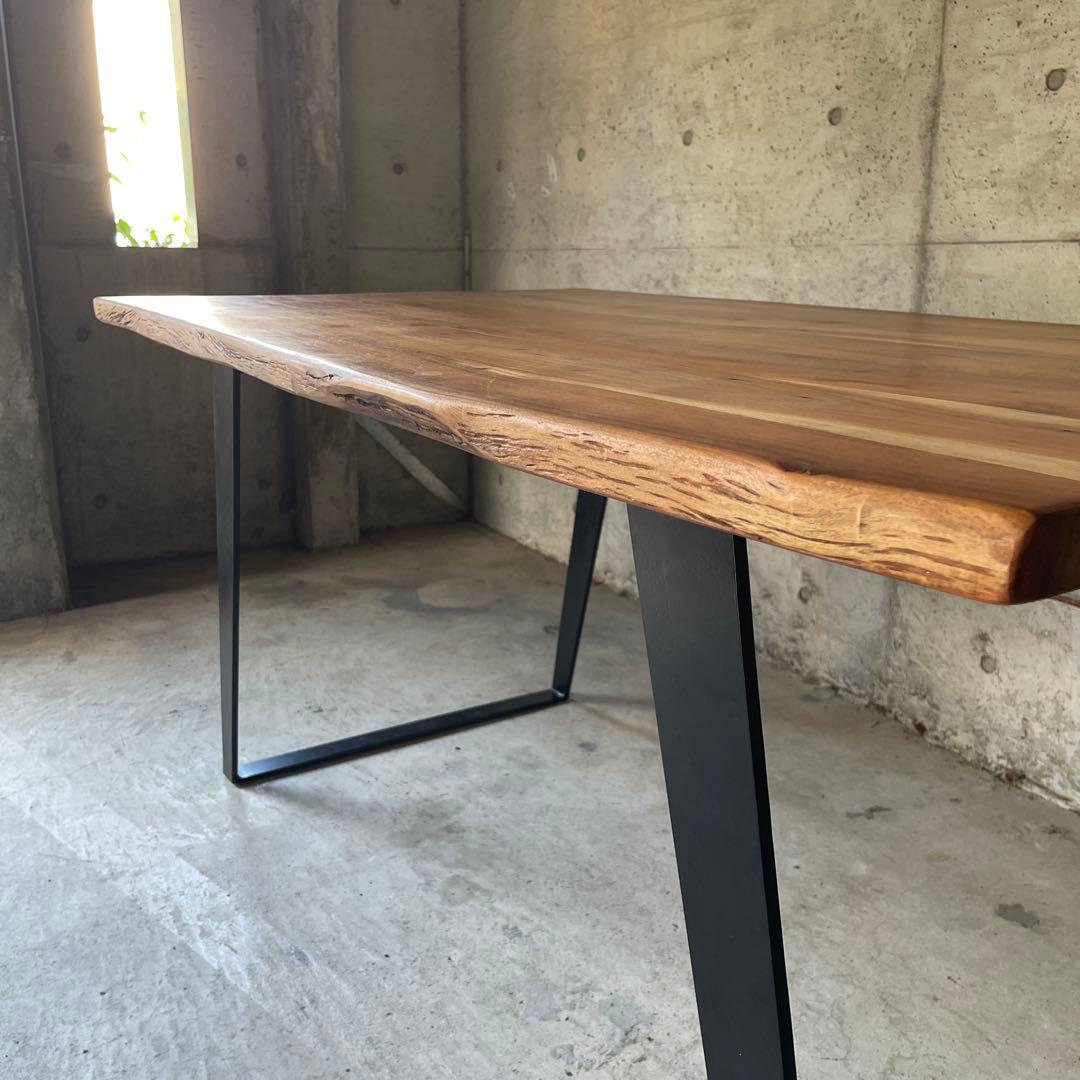 極美品　天然木　ダイニングテーブル　ミッドセンチュリー　インダストリー