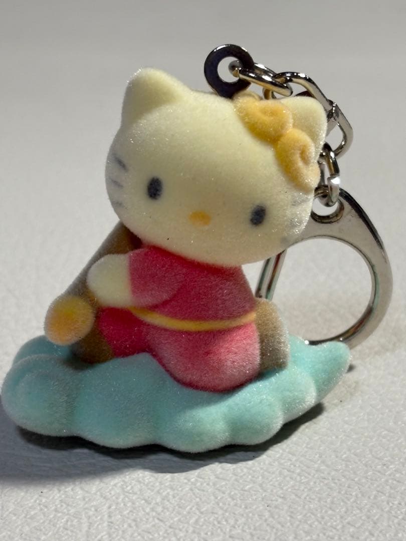 ハローキティ フロッキーキーホルダー4種セット