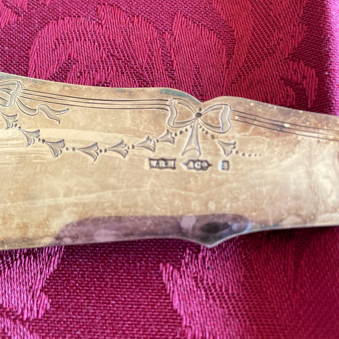 イギリスアンティーク　シルバー　サービングナイフ＆フォーク