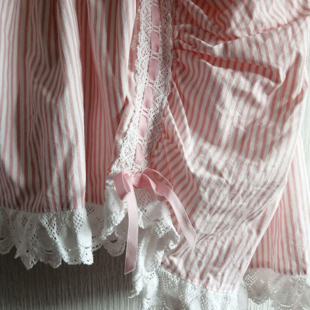 morphose メタモルフォーゼ ピンク ストライプ スカート