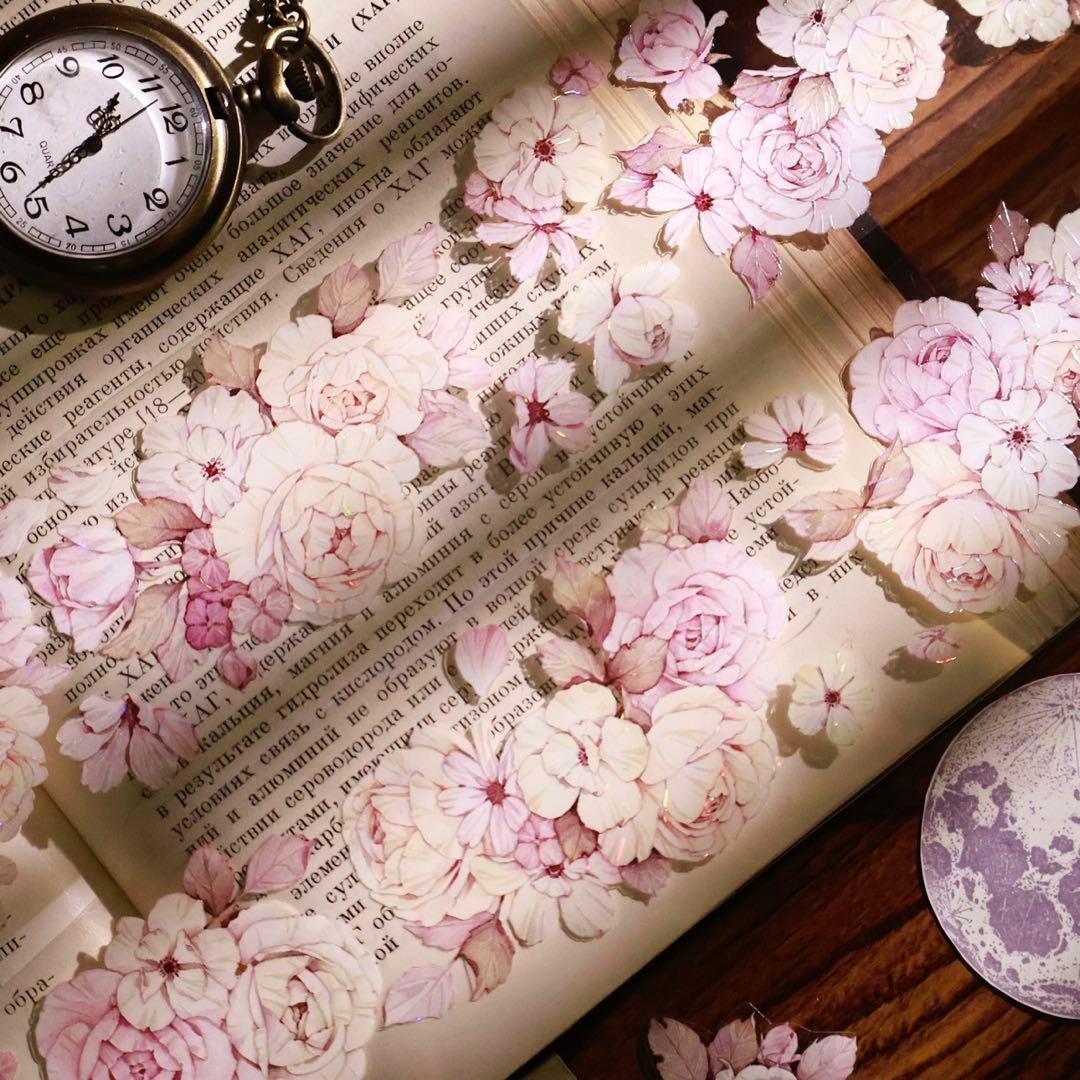 壹洱原创《语瑶-粉色》海外マスキングテープ　マステ 【2361】