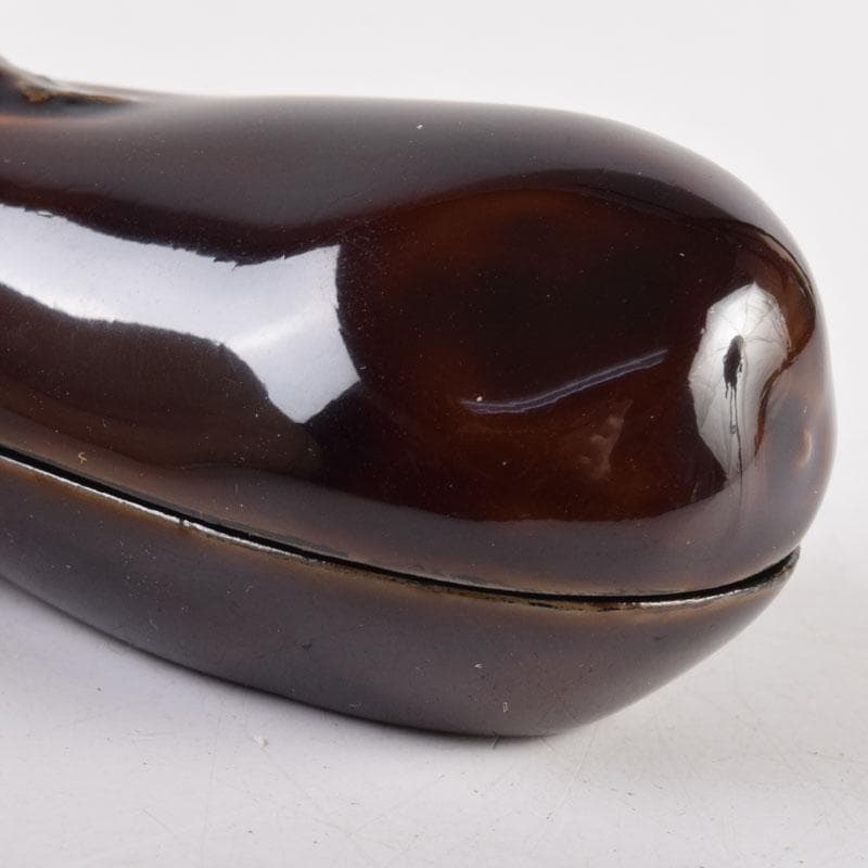 茶道具　山中塗　中村宗悦作　茄子　香合　共布共箱　V　8422