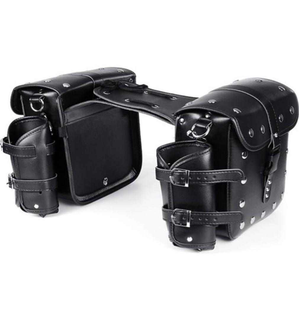 サドルバッグ 防水 バイク用 2個セット 大容量 サイドバッグ ブラックハーレー