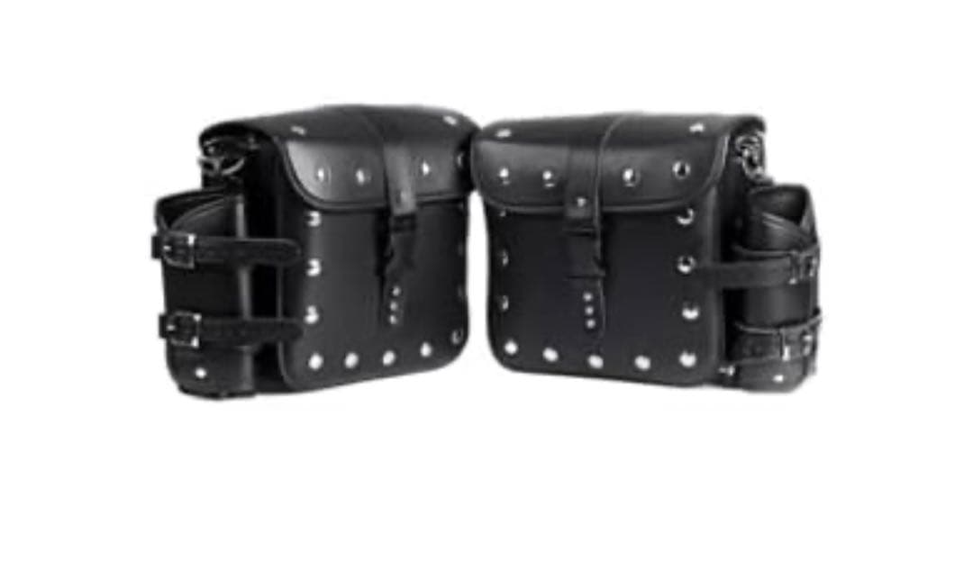 サドルバッグ 防水 バイク用 2個セット 大容量 サイドバッグ ブラックハーレー