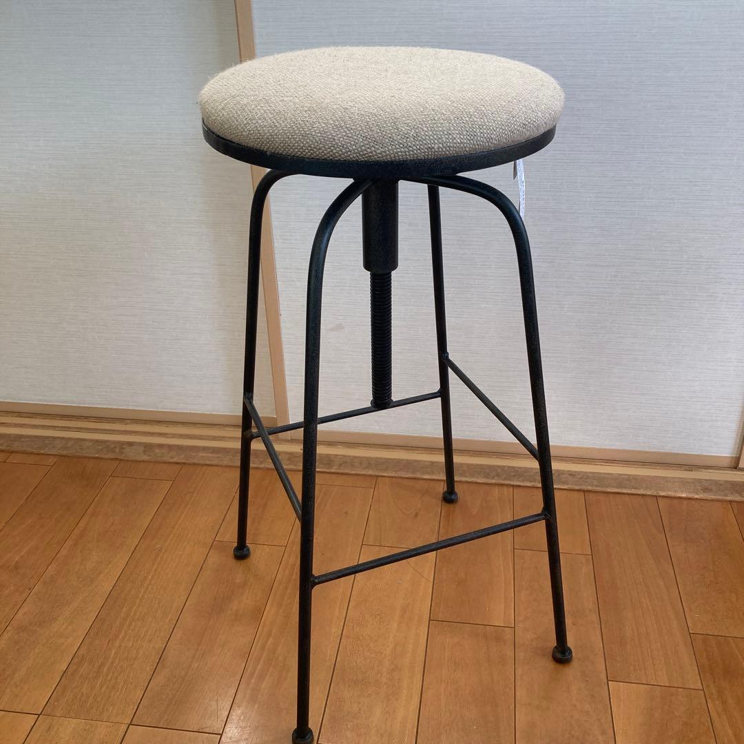 【Chiemiさまセット】ZARA  リネン スイベルバースツール1