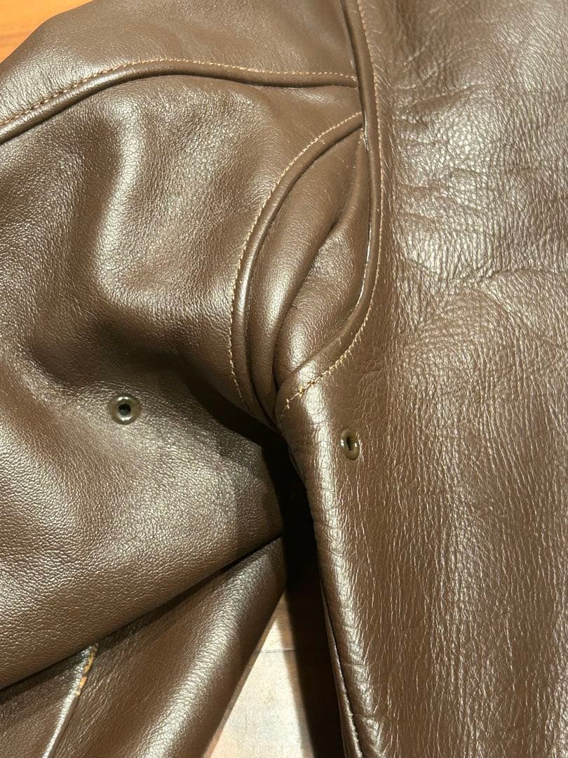 トイズマッコイ　シングルライダースジャケット ホースハイド　ブラウン　38