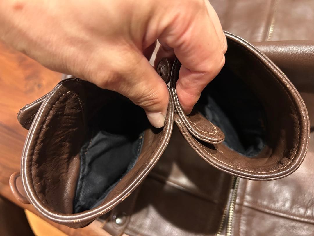 トイズマッコイ　シングルライダースジャケット ホースハイド　ブラウン　38