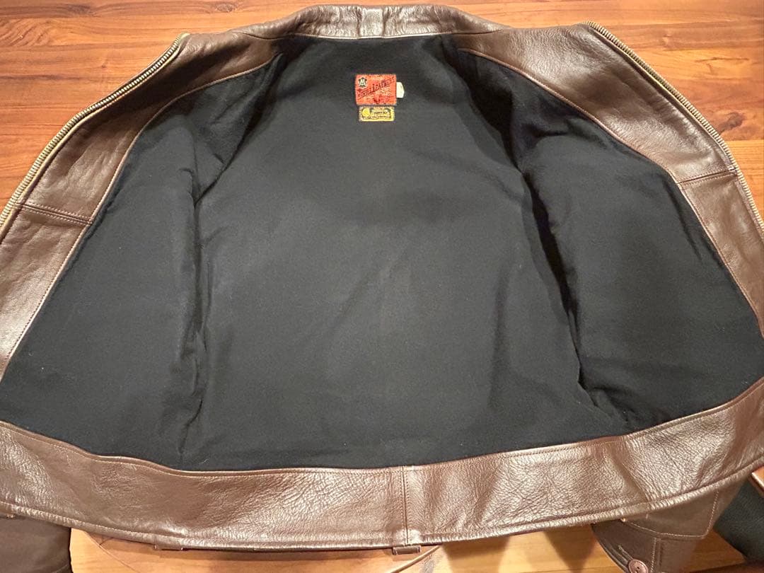 トイズマッコイ　シングルライダースジャケット ホースハイド　ブラウン　38