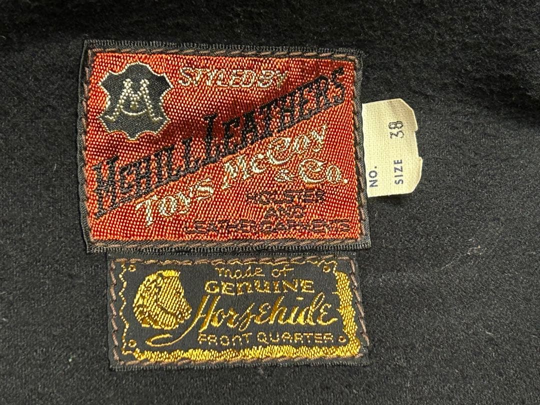 トイズマッコイ　シングルライダースジャケット ホースハイド　ブラウン　38