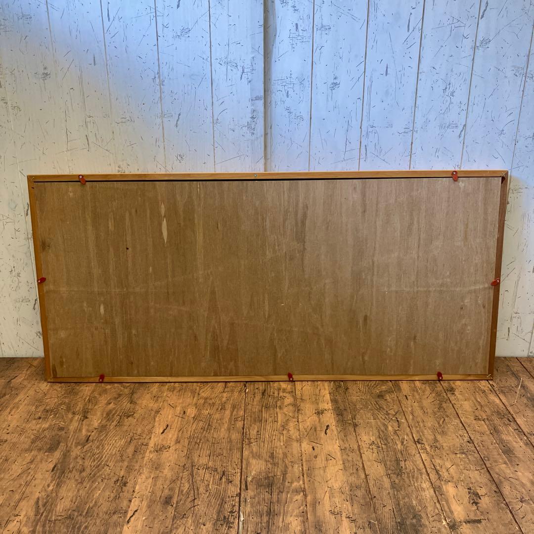 昭和レトロ 木製フレーム 赤富士 富士山 日本画 油絵 アート インテリア