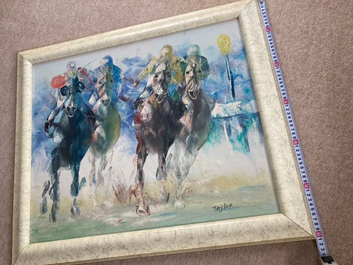 競走馬　競馬　油絵　絵画