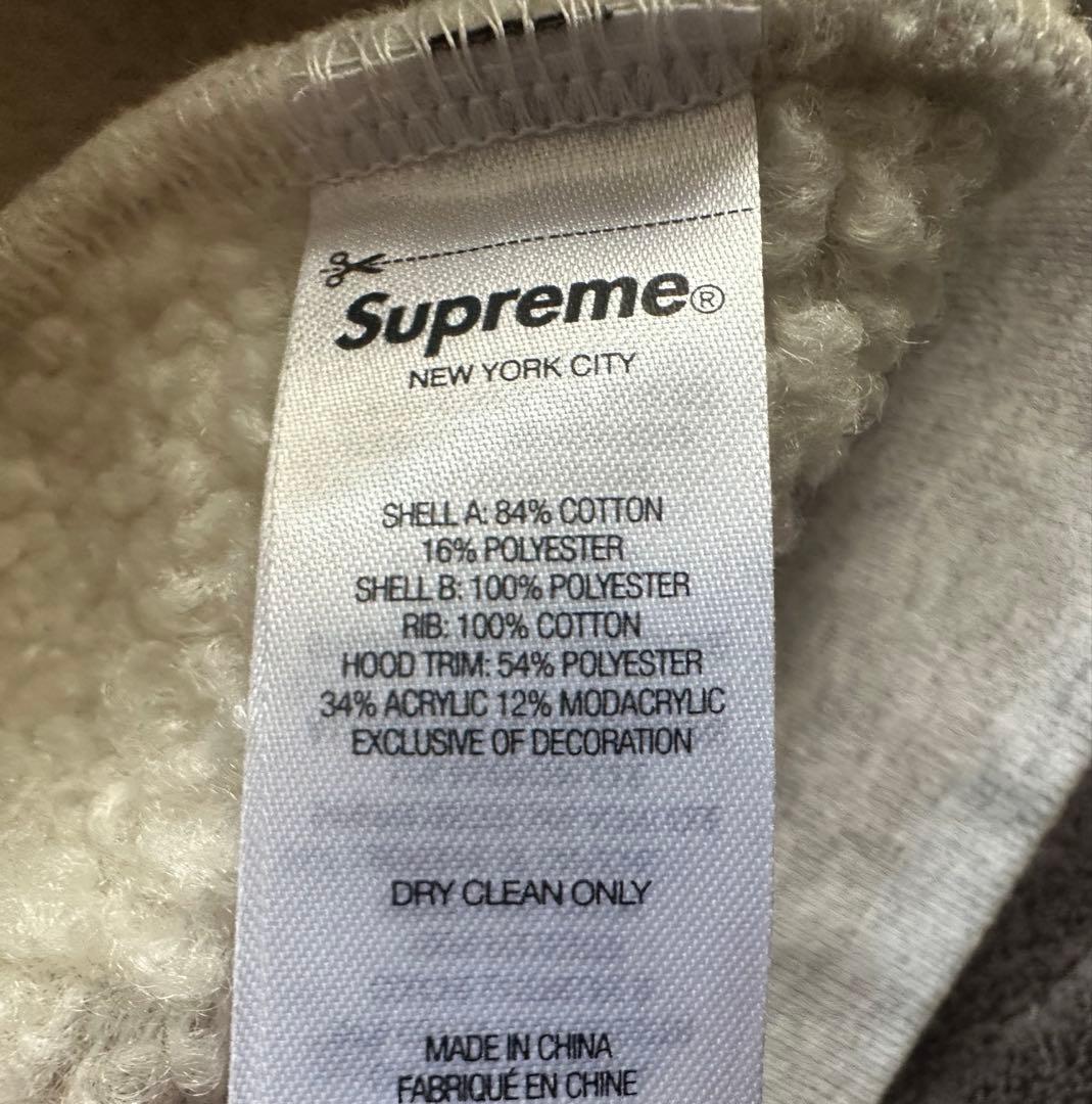 Supreme Faux Fur Zip Up Hoodie Grey Mサイズ