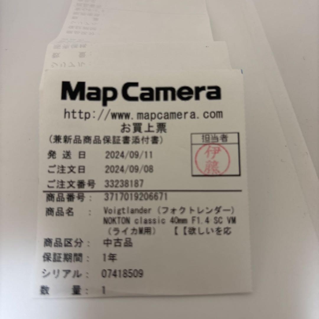 フォクトレンダー　nokton 40mm f1.4 SC VM