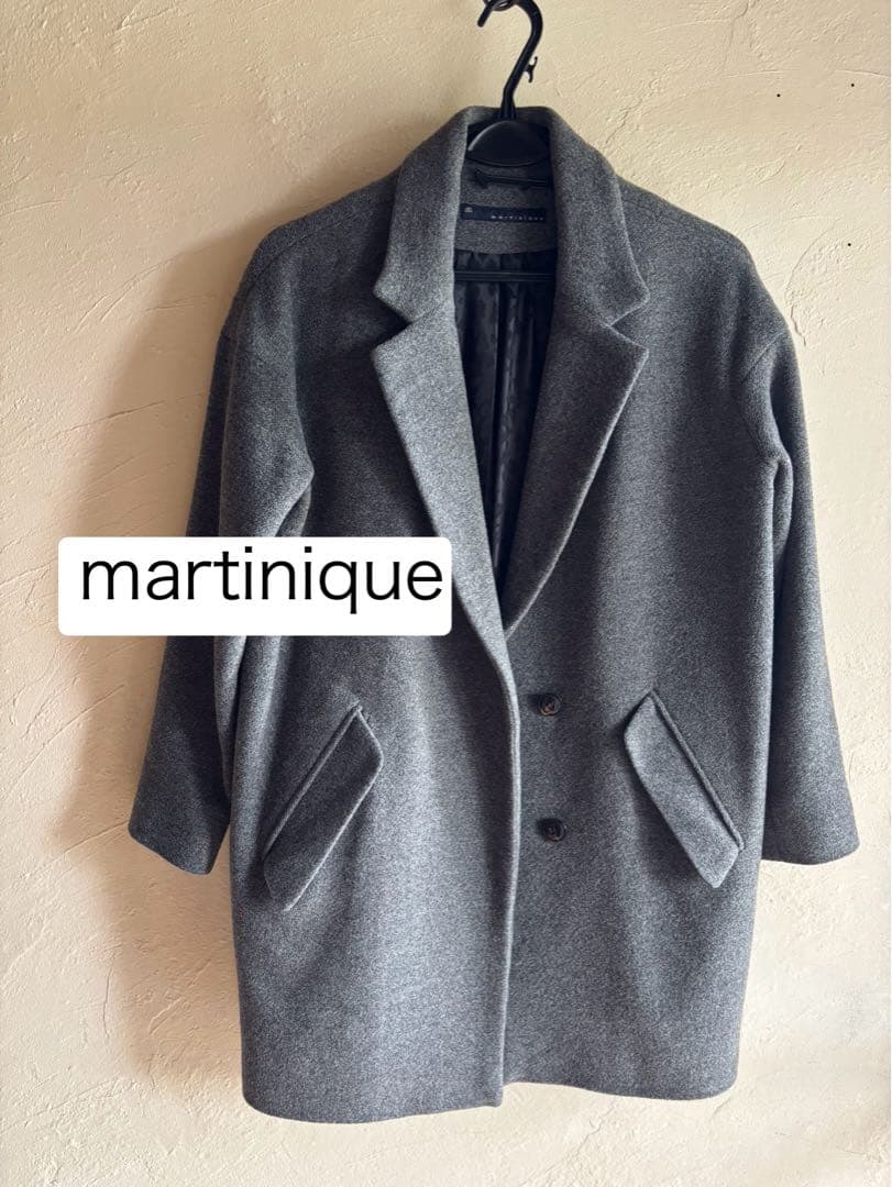 martinique マルティニーク　チェスターコート　M カシミア入