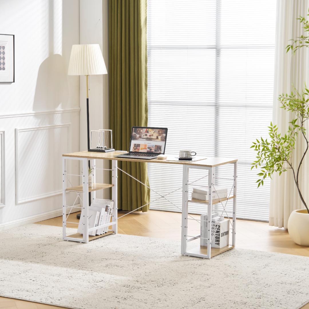 【新品】 一体分離多用デスク パソコンデスク ラック付き