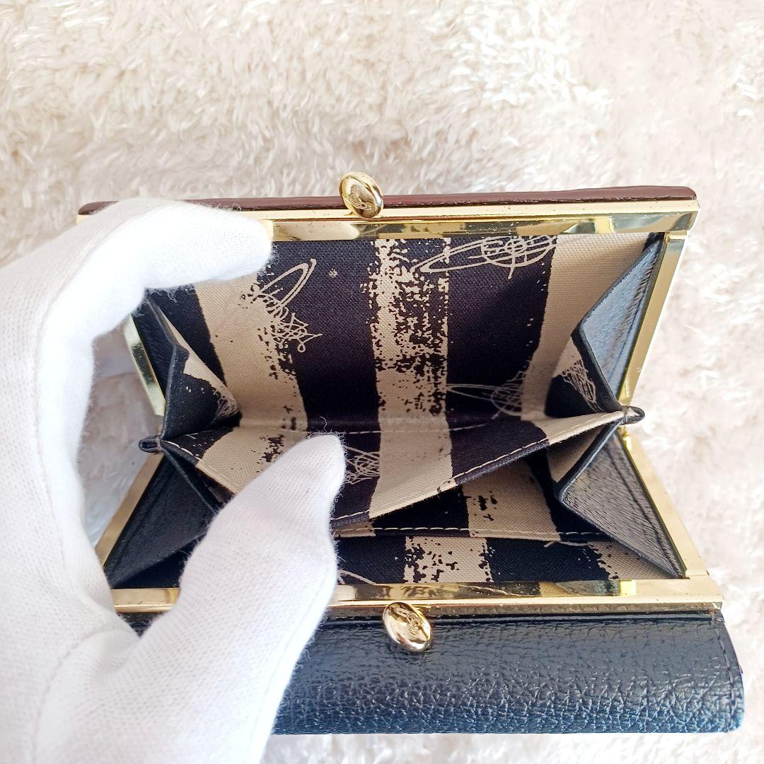 ✨極美品✨vivienne westwood　三つ折り　オーブ　ガマ口　ブラック