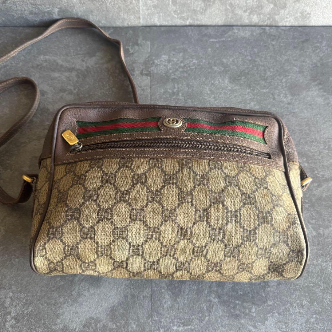 ⭐️グッチ⭐️オールドグッチ シェリーライン GGプラス ショルダーバッグ ブラウン