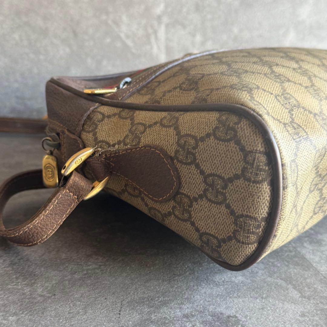 ⭐️グッチ⭐️オールドグッチ シェリーライン GGプラス ショルダーバッグ ブラウン