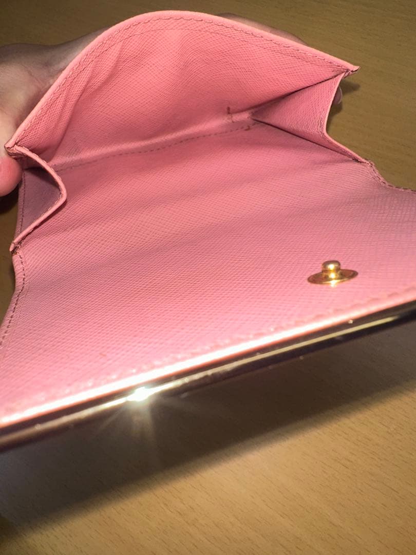 PRADA 二つ折り財布 レザーピンク