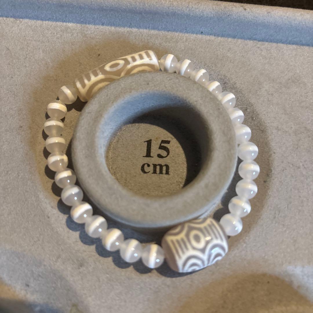 羊脂天珠、白財神龍眼天珠たん、白綿天珠たん！ブレスレット、久しぶり！