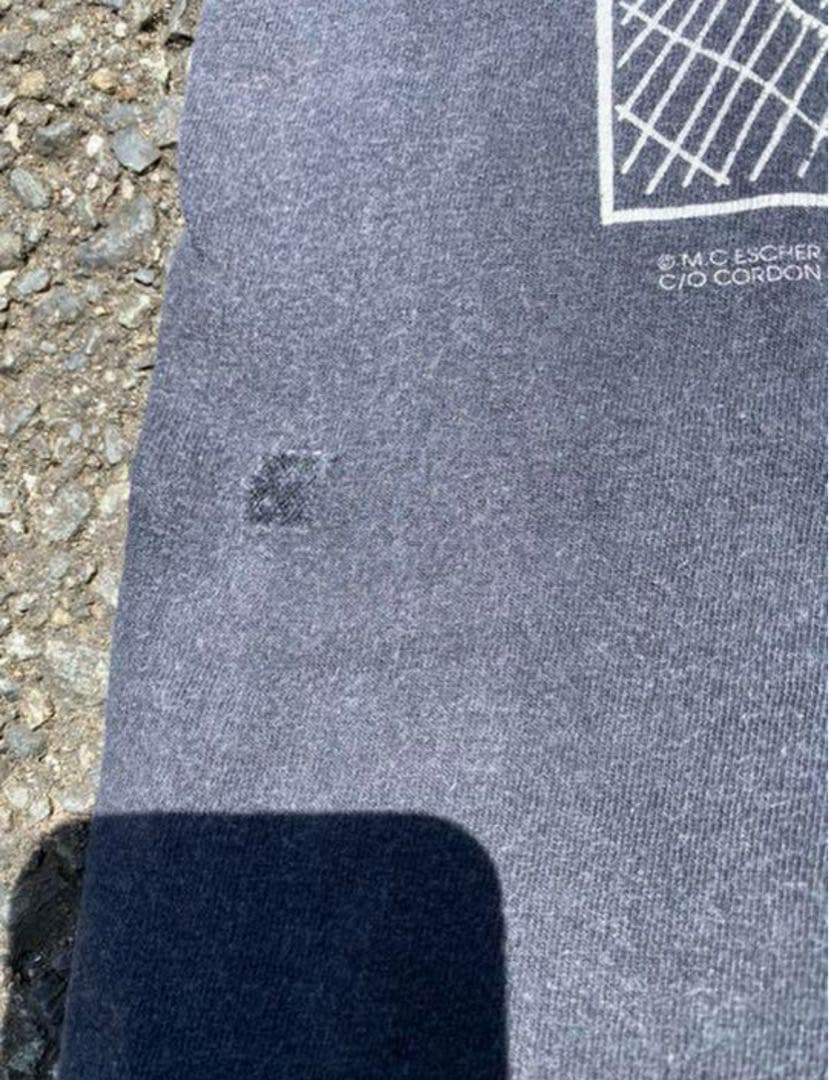 エッシャー　90s USA製　実寸L程度　両面プリント　フェード