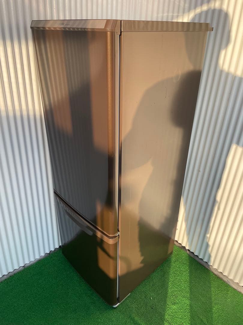 845 パナソニック 168L大きめ2ドア冷蔵庫 ブラウン 一人暮らし 単身