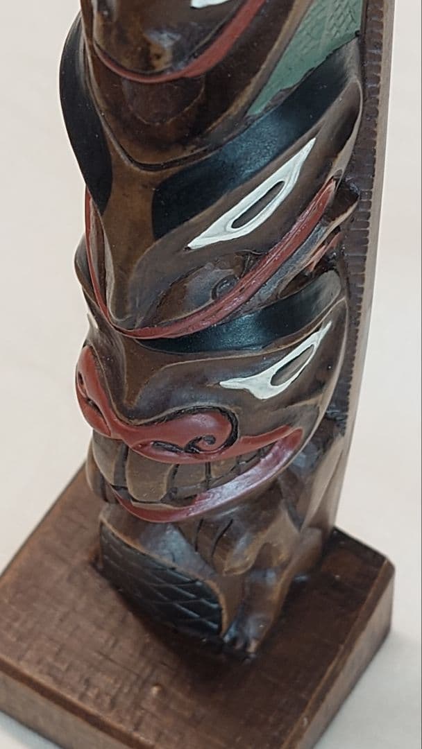 トーテムポール 鷲＆ビーバー BOMA 社製 手塗り