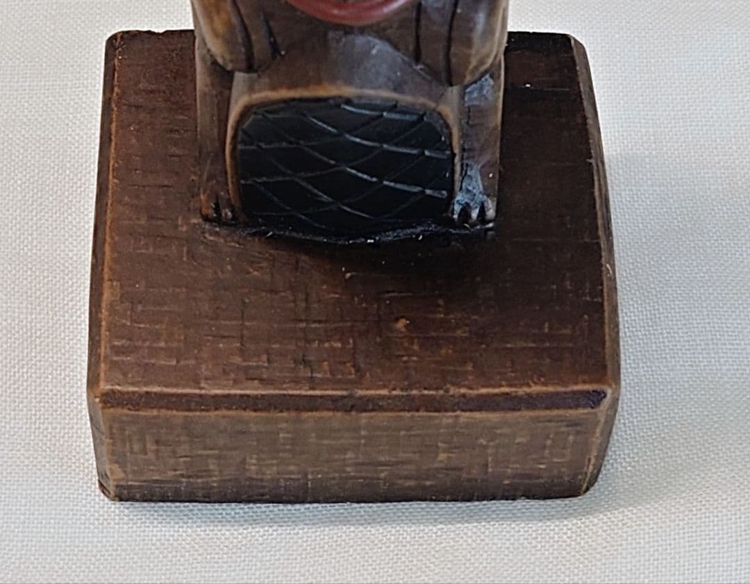 トーテムポール 鷲＆ビーバー BOMA 社製 手塗り