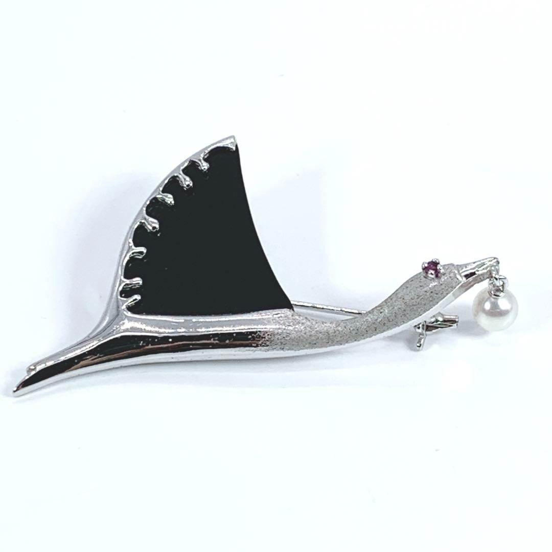 2way　TASAKI　タサキ　ブローチ　ネックレス　本真珠　パール　白鳥　動物