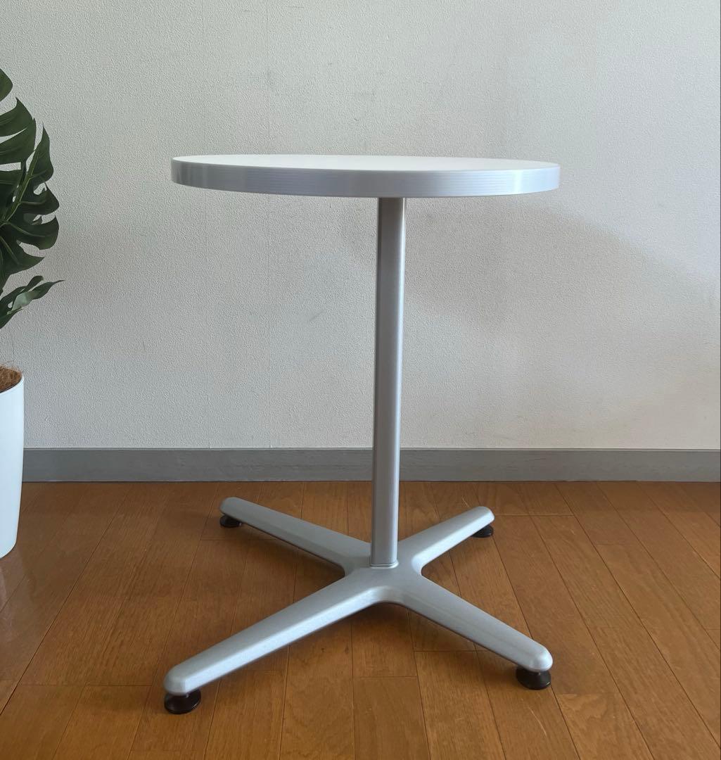 オカムラ Alt Cafeサイドテーブル　シンプルモダン ミニデスク　美品　白