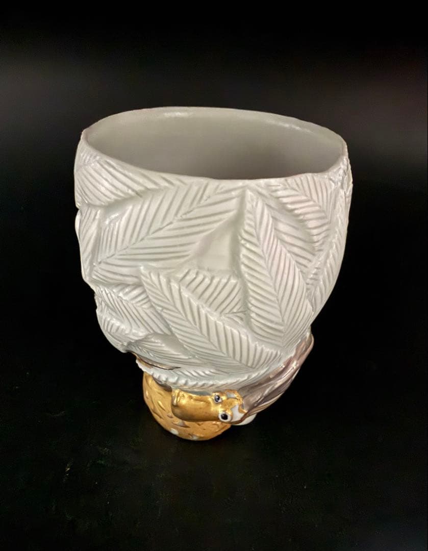 植葉香澄　龍盃　共箱、共布、栞　ぐい呑