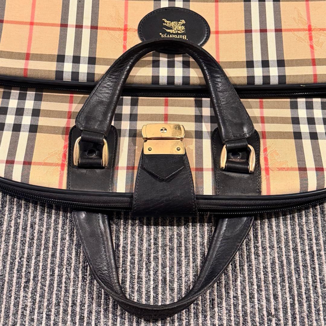 Burberrys バーバリー ヴィンテージガーメントバッグ ノバチェック 鍵付