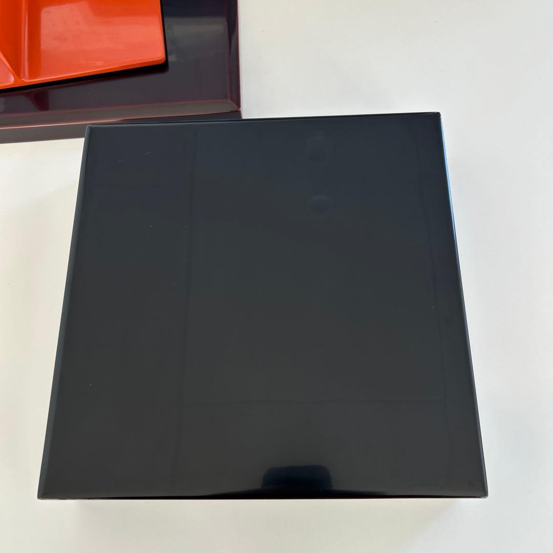 輪島塗　一段重　溜塗