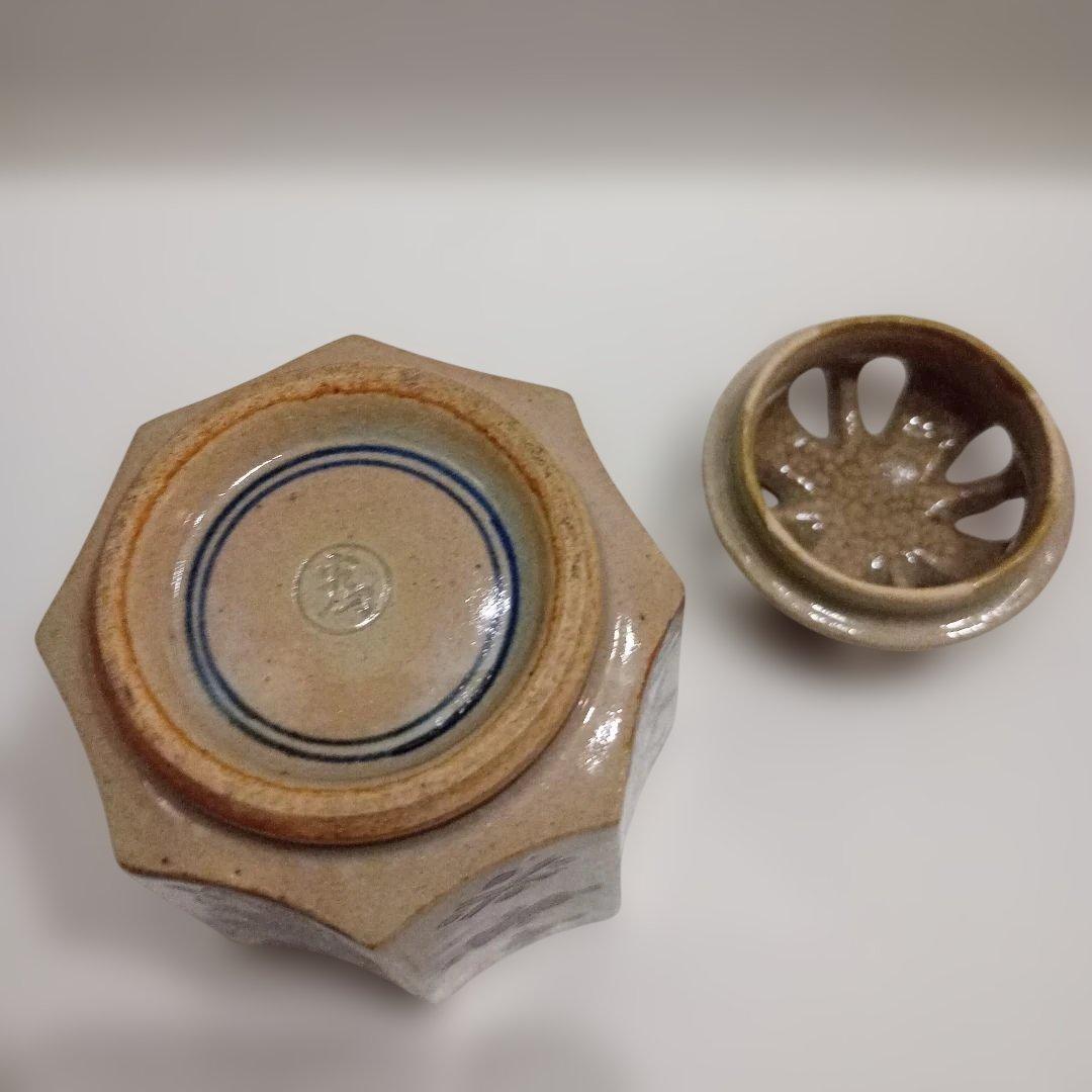 香爐　　松本為作視　花柄八角形