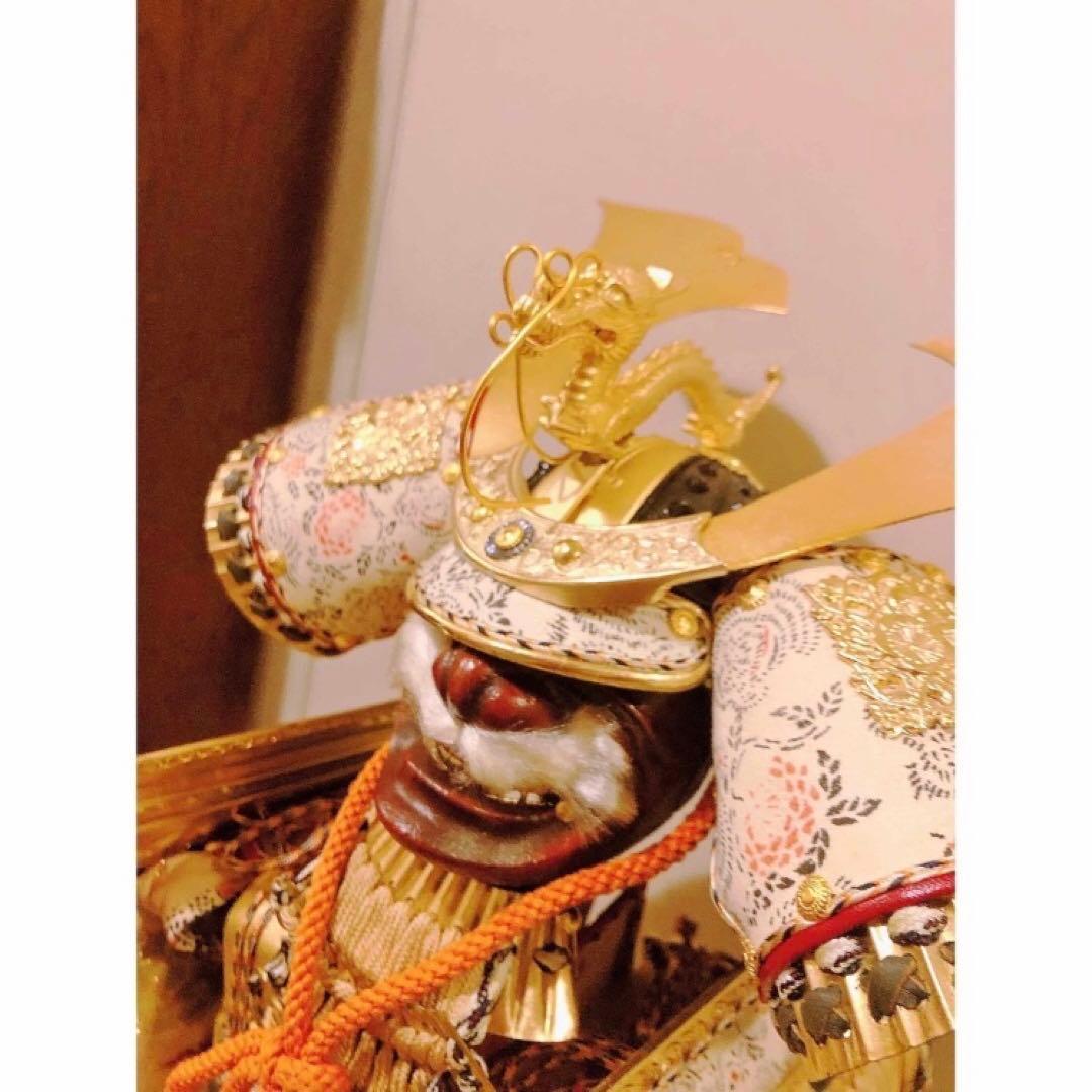 アンティーク 上原 玉鳳 作 大鎧 正絹 1970年代 龍 甲冑 武具 鎧飾り