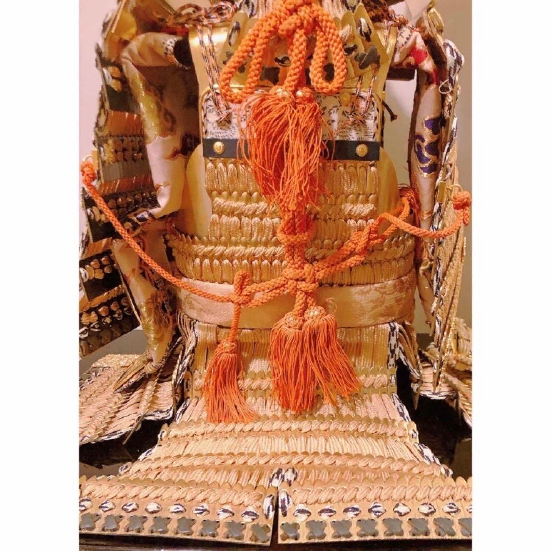 アンティーク 上原 玉鳳 作 大鎧 正絹 1970年代 龍 甲冑 武具 鎧飾り